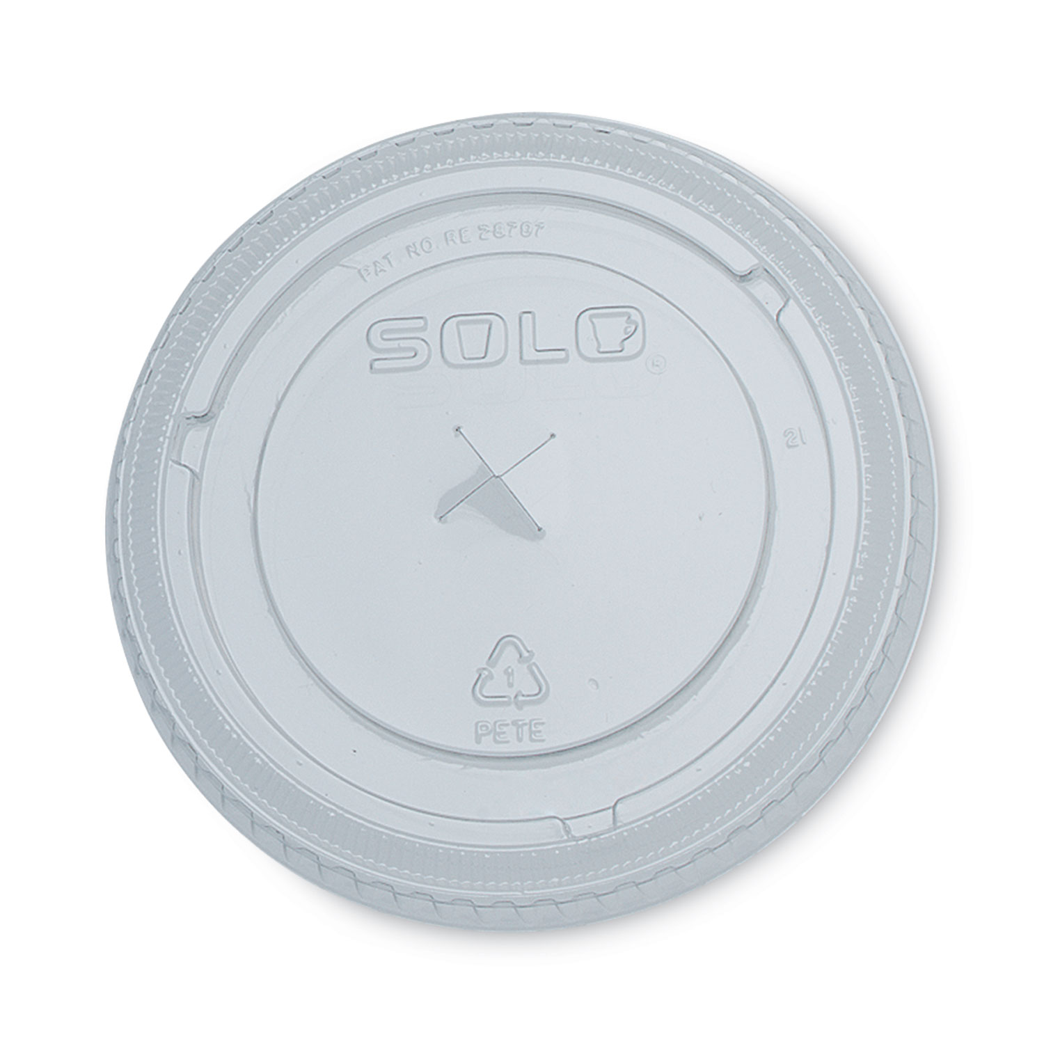 PETE Flat StrawSlot Cold Cup Lids, Fits 16 oz to 24 oz, Clear, 100