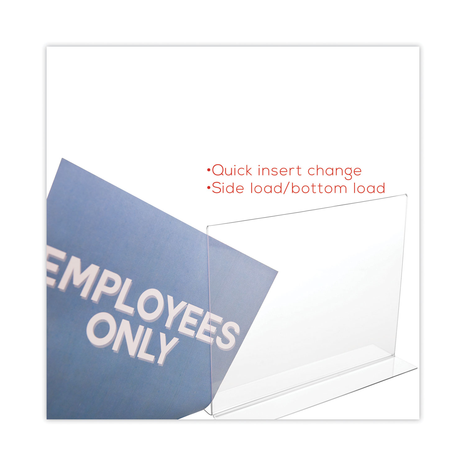 Classic Image DoubleSided Sign Holder, 8.5 x 11 Insert, Clear