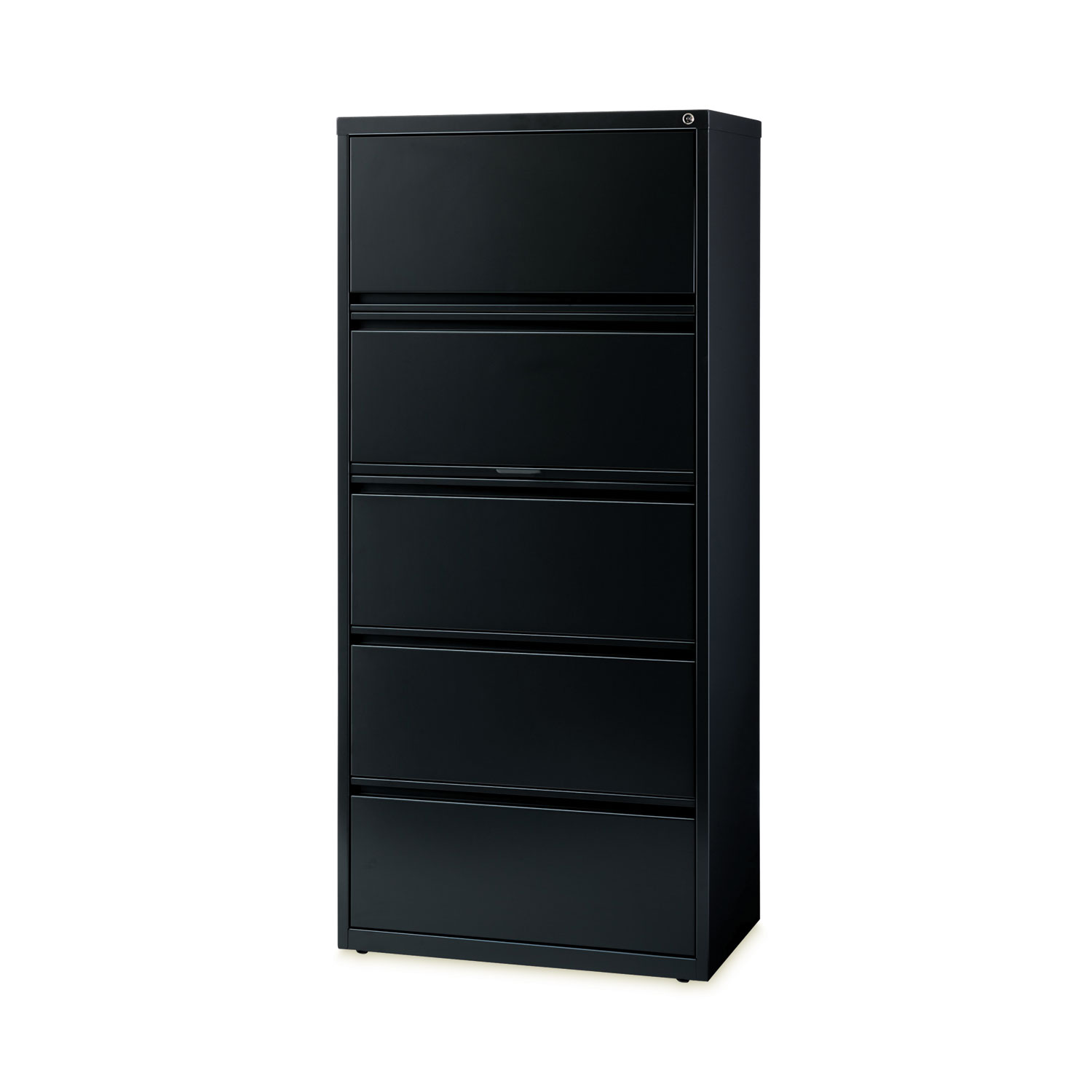 Lateral File 5 Letter/Legal/A4Size File Drawers, Black, 30 x