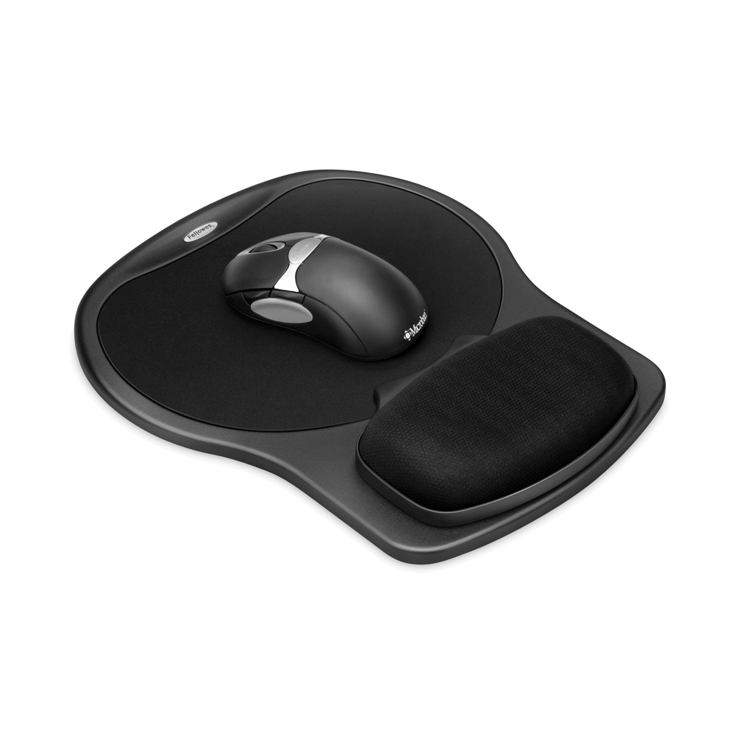 Easy Glide Gel Mouse Pad with Wrist Rest, 10 x 12, Black Reparto