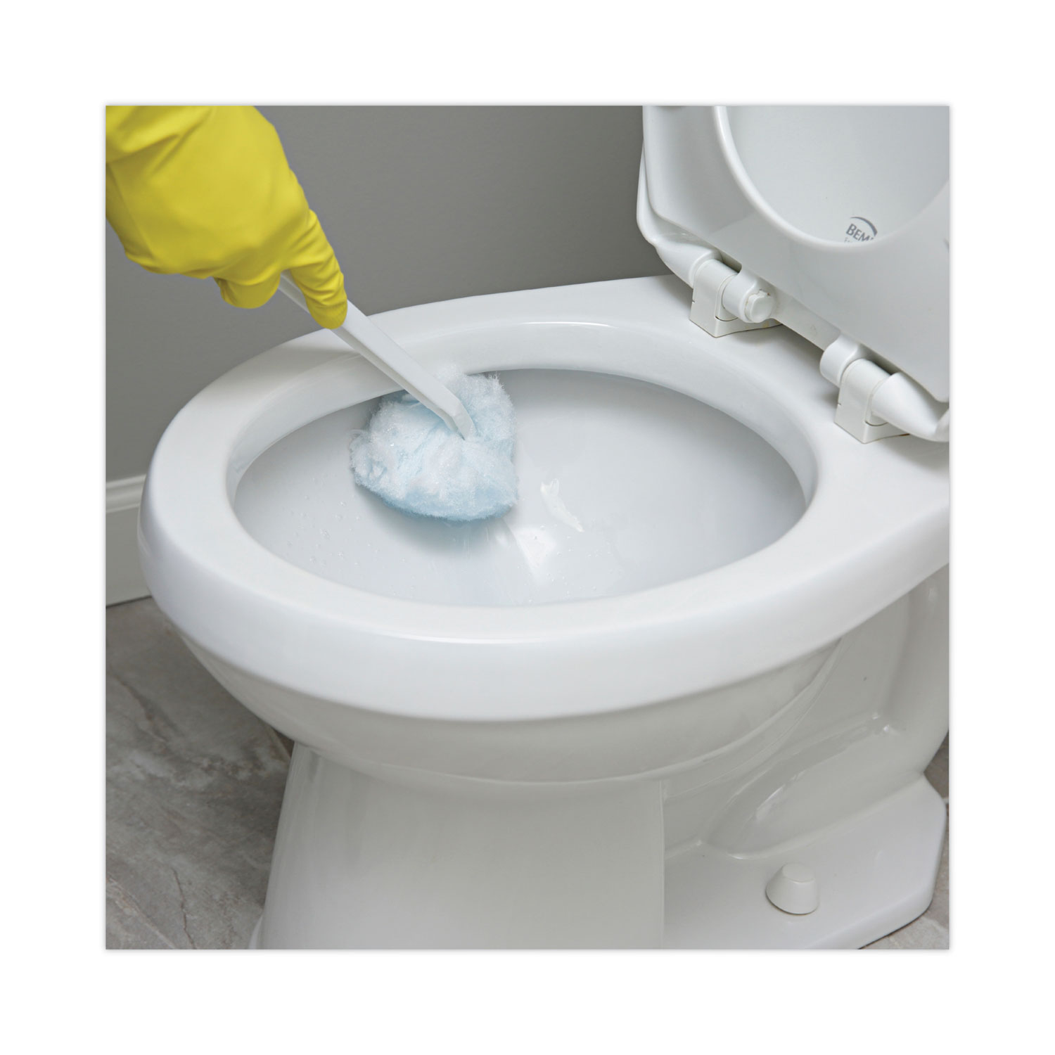 Toilet Bowl Mop, 12" Handle, White Supply Solutions