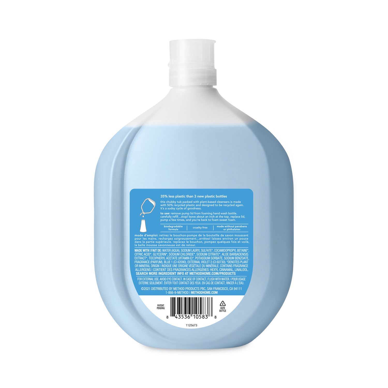 Method® Foaming Hand Soap Refill Bottle, Sea Minerals, 28 oz Bottle