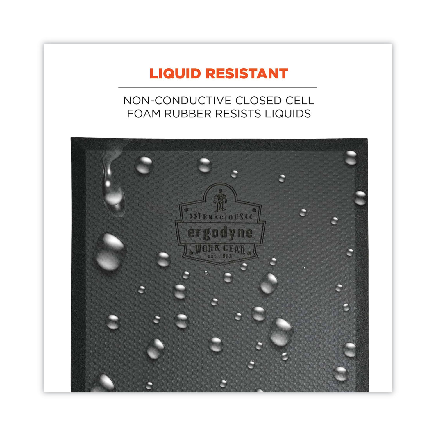 ergodyne® ProFlex 381 Standard Foam Kneeling Pad, 0.5", Medium, Black