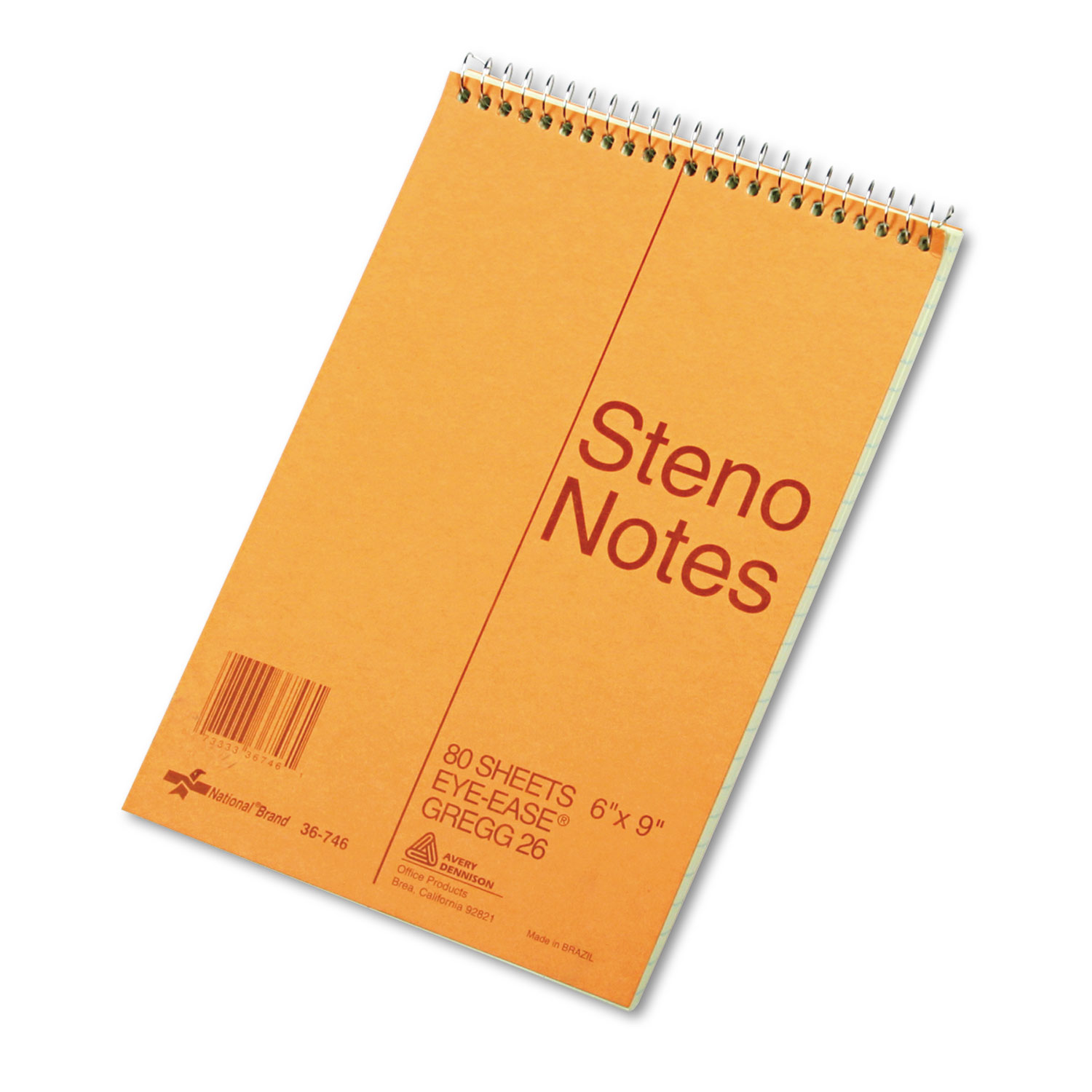 RED36746 National® Standard Spiral Steno Book Zuma