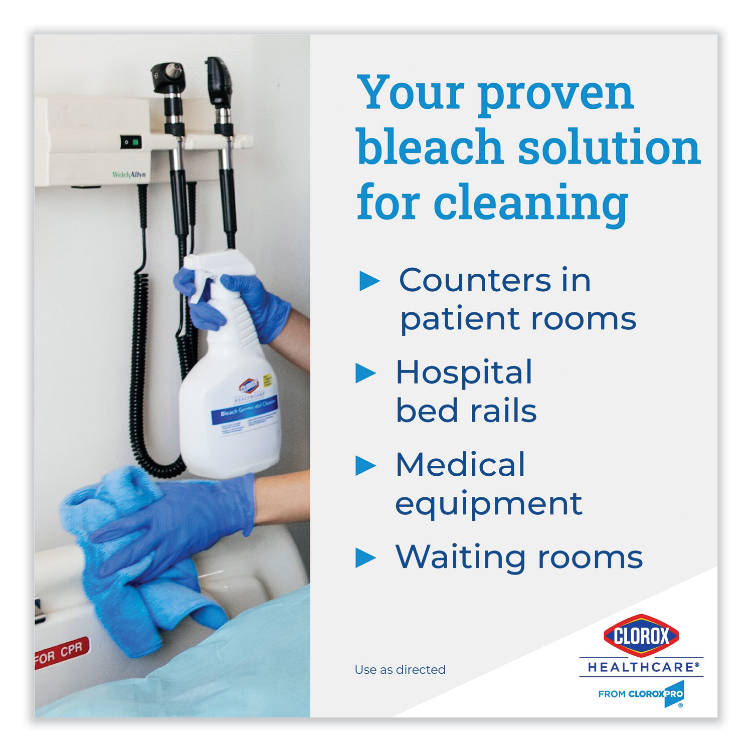 Clorox Healthcare® Bleach Germicidal Cleaner, 128 oz Refill Bottle, 4