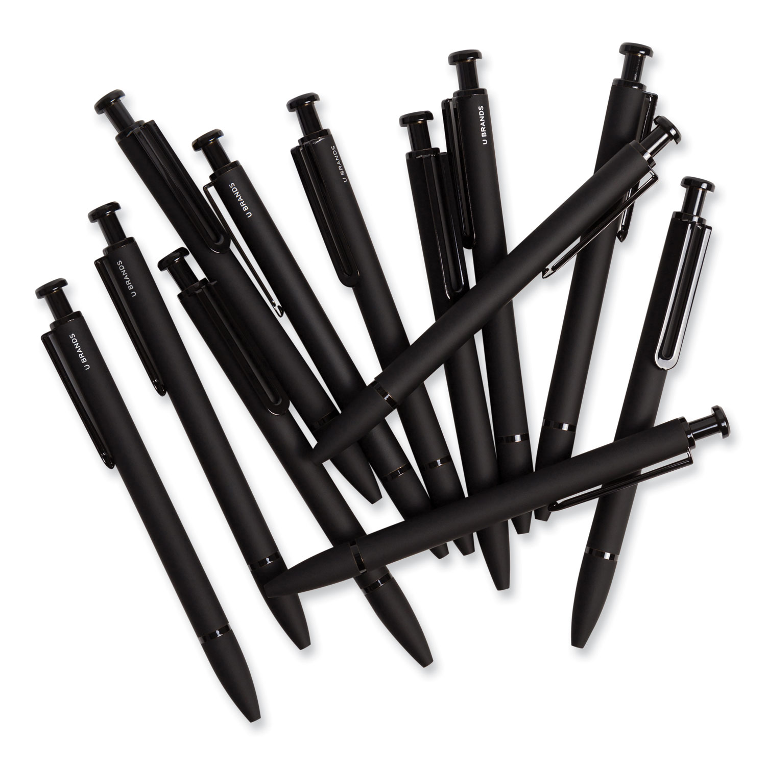 U Brands Monterey Soft Touch Ballpoint Pen, Retractable, Medium 1 mm