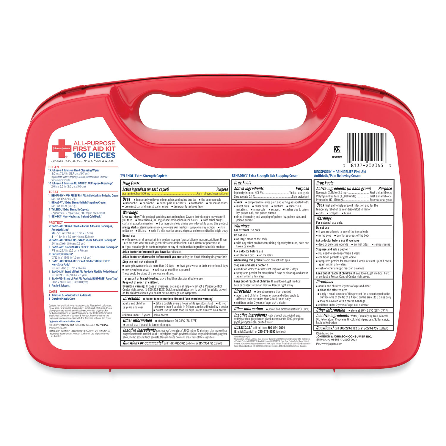 Johnson & Johnson® Red Cross® AllPurpose First Aid Kit, 160 Pieces