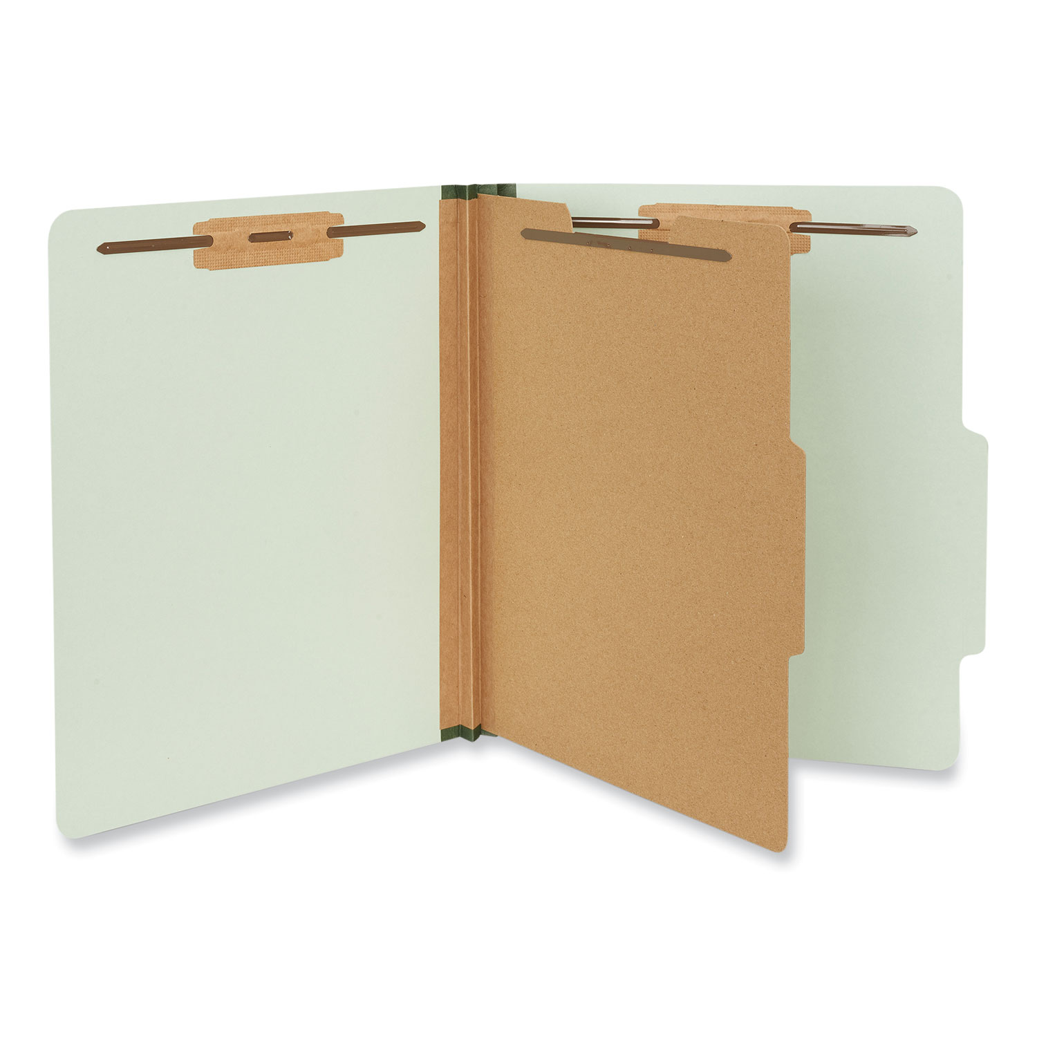 FourSection Pressboard Classification Folders, 2" Expansion, 1 Divider