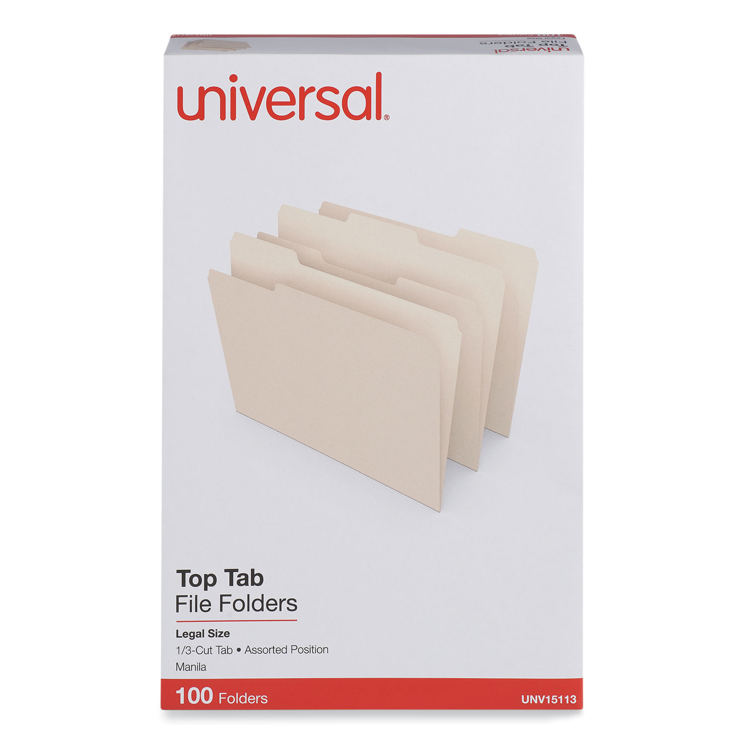 Staples File Folder 3Tab Letter Size Manila 1000/Carton, 58 OFF