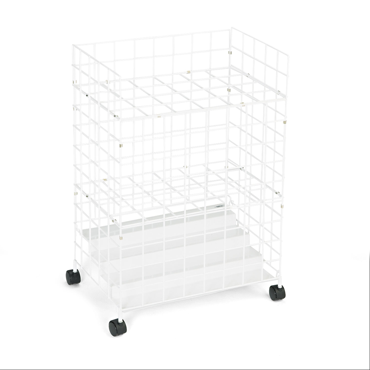 Wire Roll Files, 24 Compartments, 21w x 14.25d x 31.75h, White Reparto
