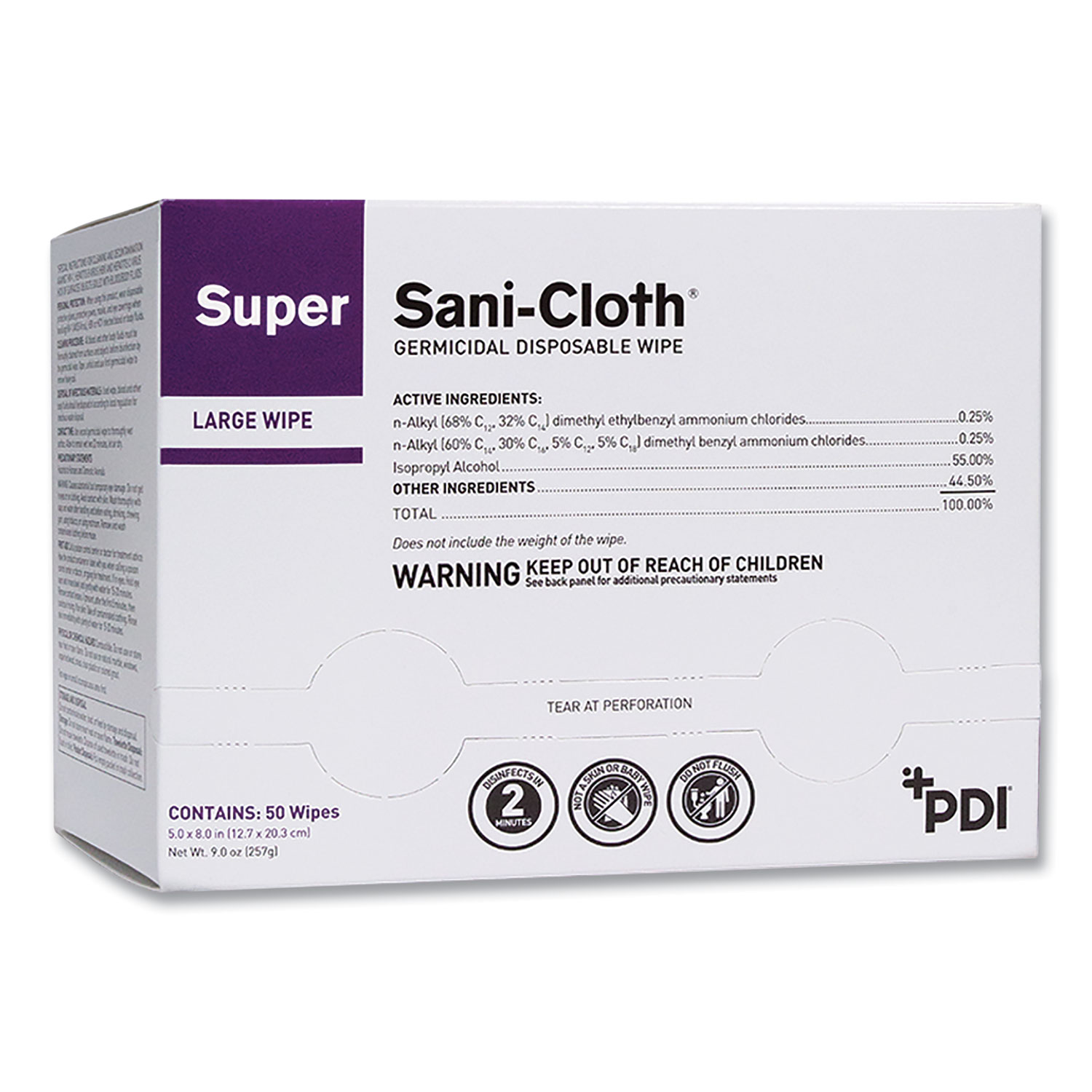 Super SaniCloth Individually Wrapped Germicidal Disposable Wipes