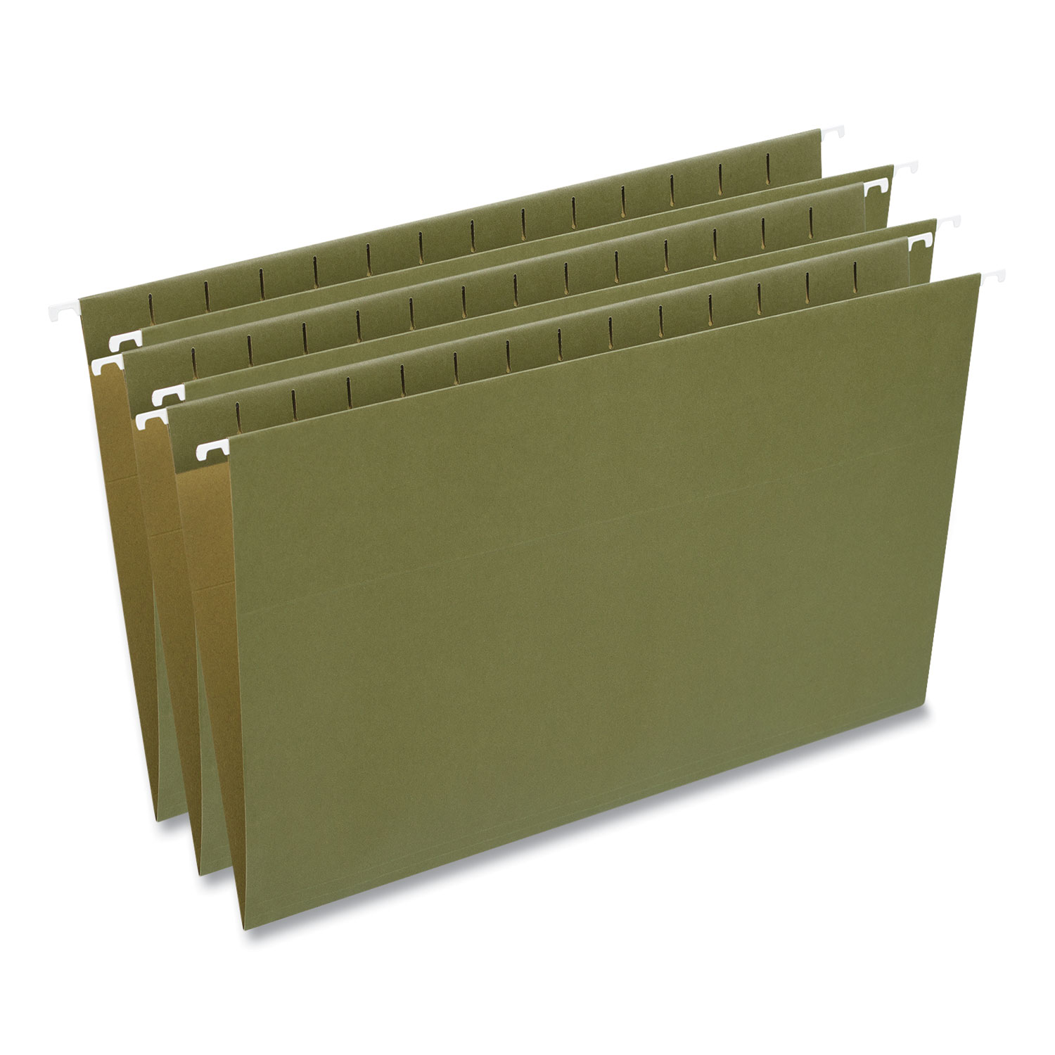 Hanging File Folders, Legal Size, 1/5Cut Tabs, Standard Green, 50
