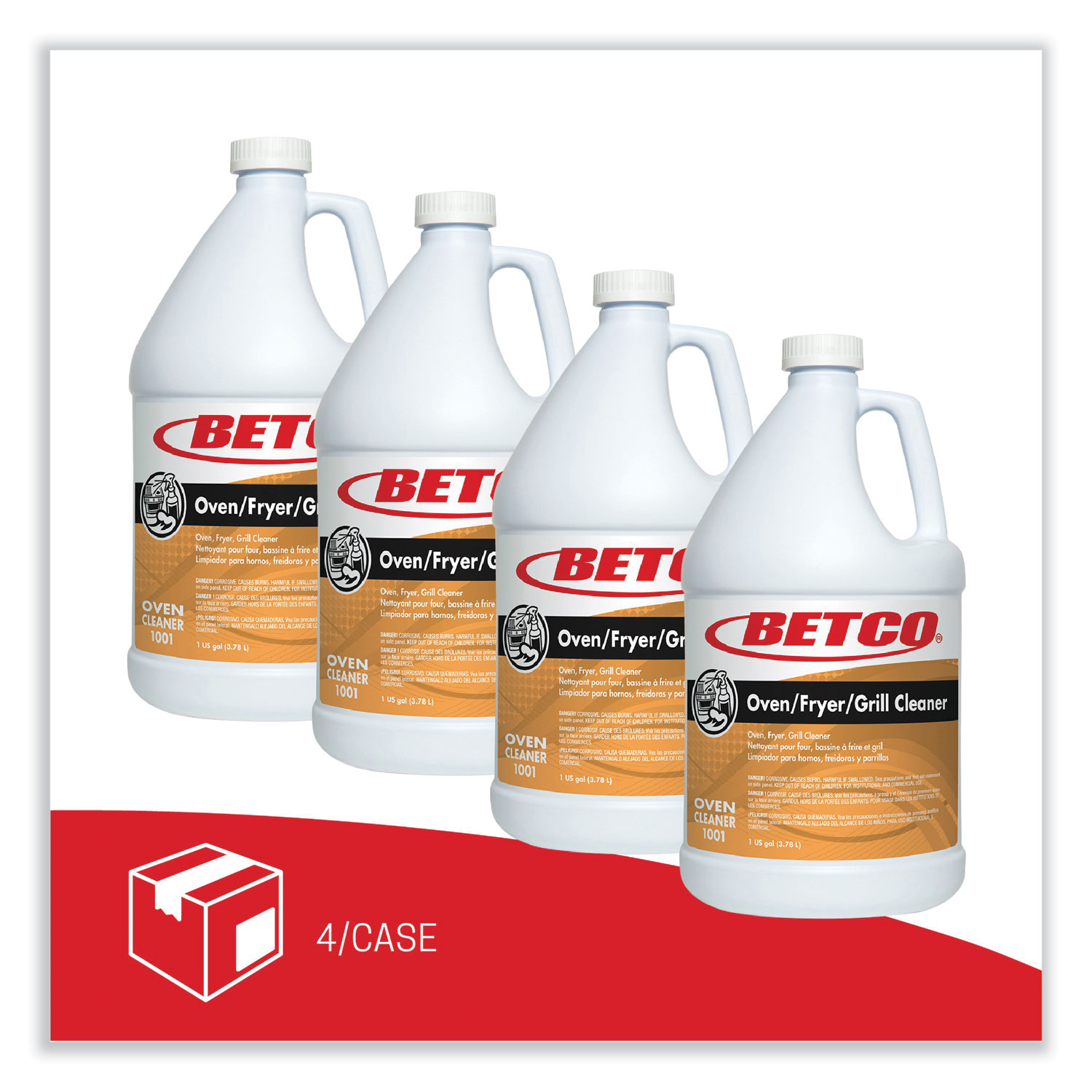 Betco® Oven Fryer Grill Cleaner, Characteristic Scent, 1 gal Bottle, 4