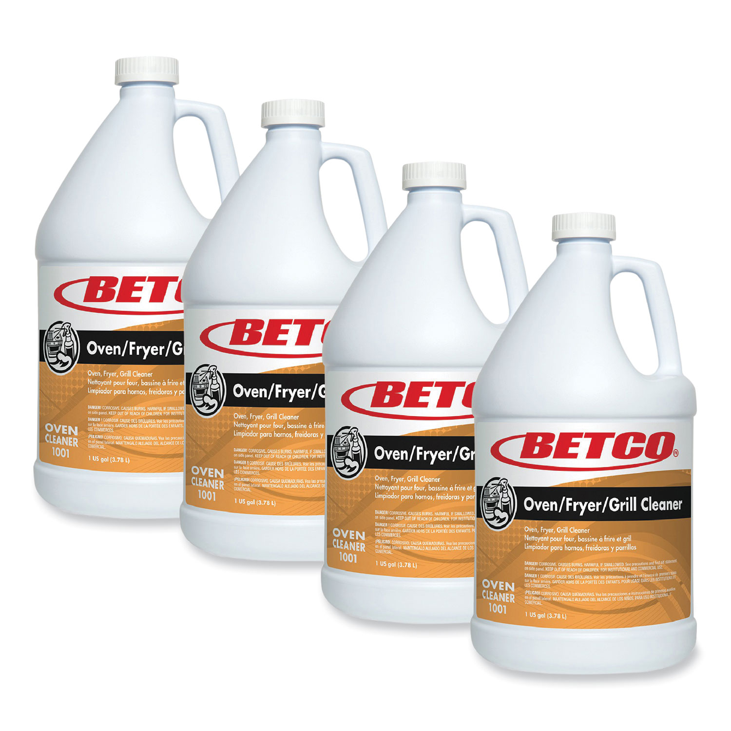 Betco® Oven Fryer Grill Cleaner, Characteristic Scent, 1 gal Bottle, 4