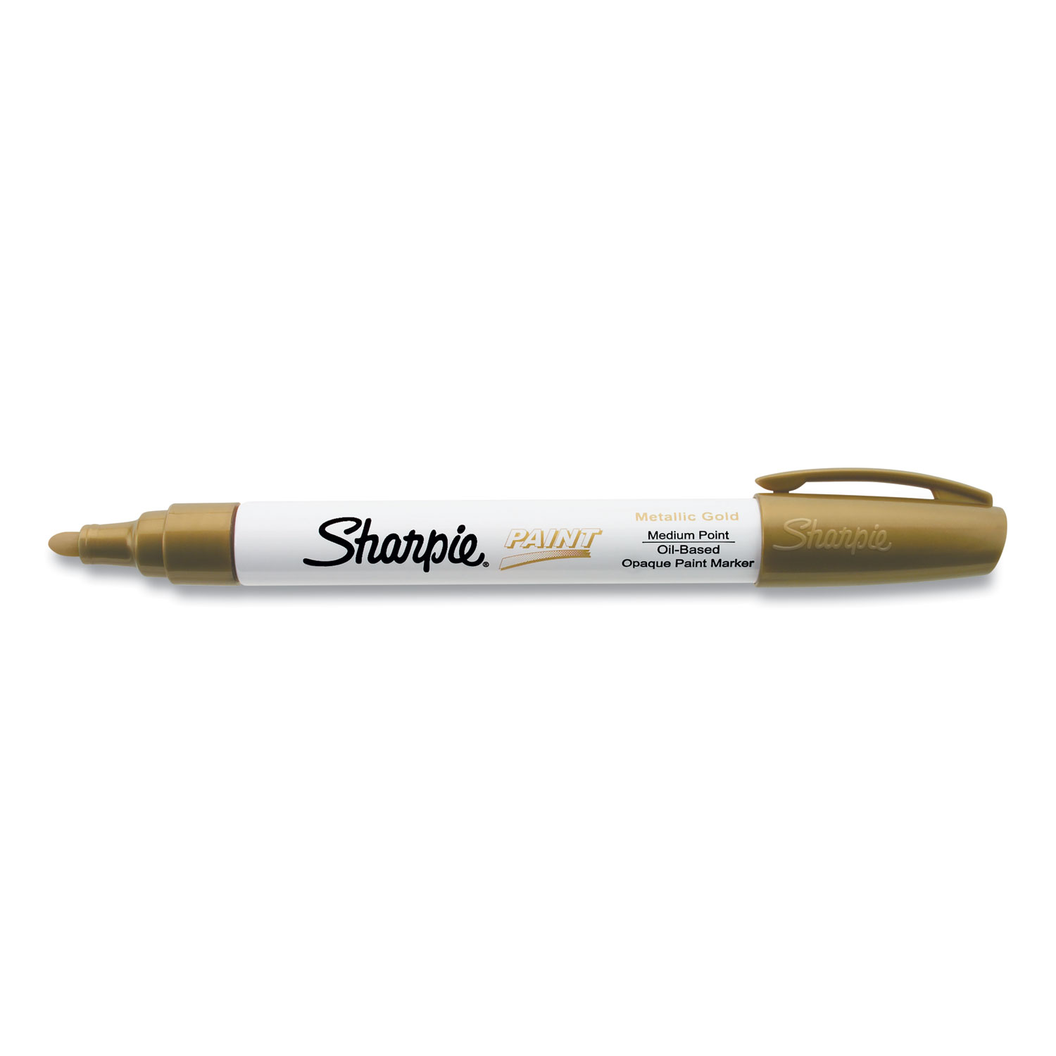 Permanent Paint Marker, Medium Bullet Tip, Gold Advance Office