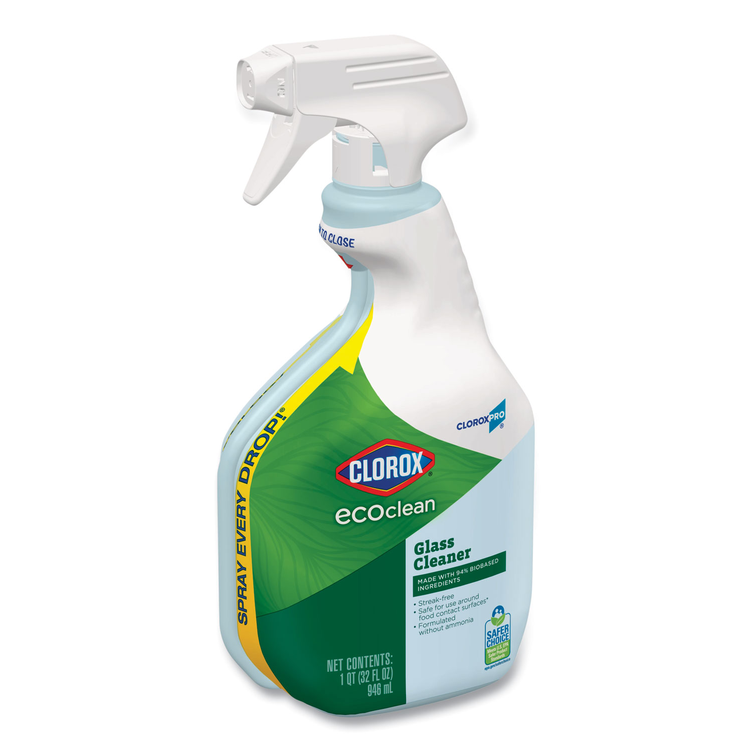 Clorox® Clorox Pro EcoClean Glass Cleaner, Unscented, 32 oz Spray