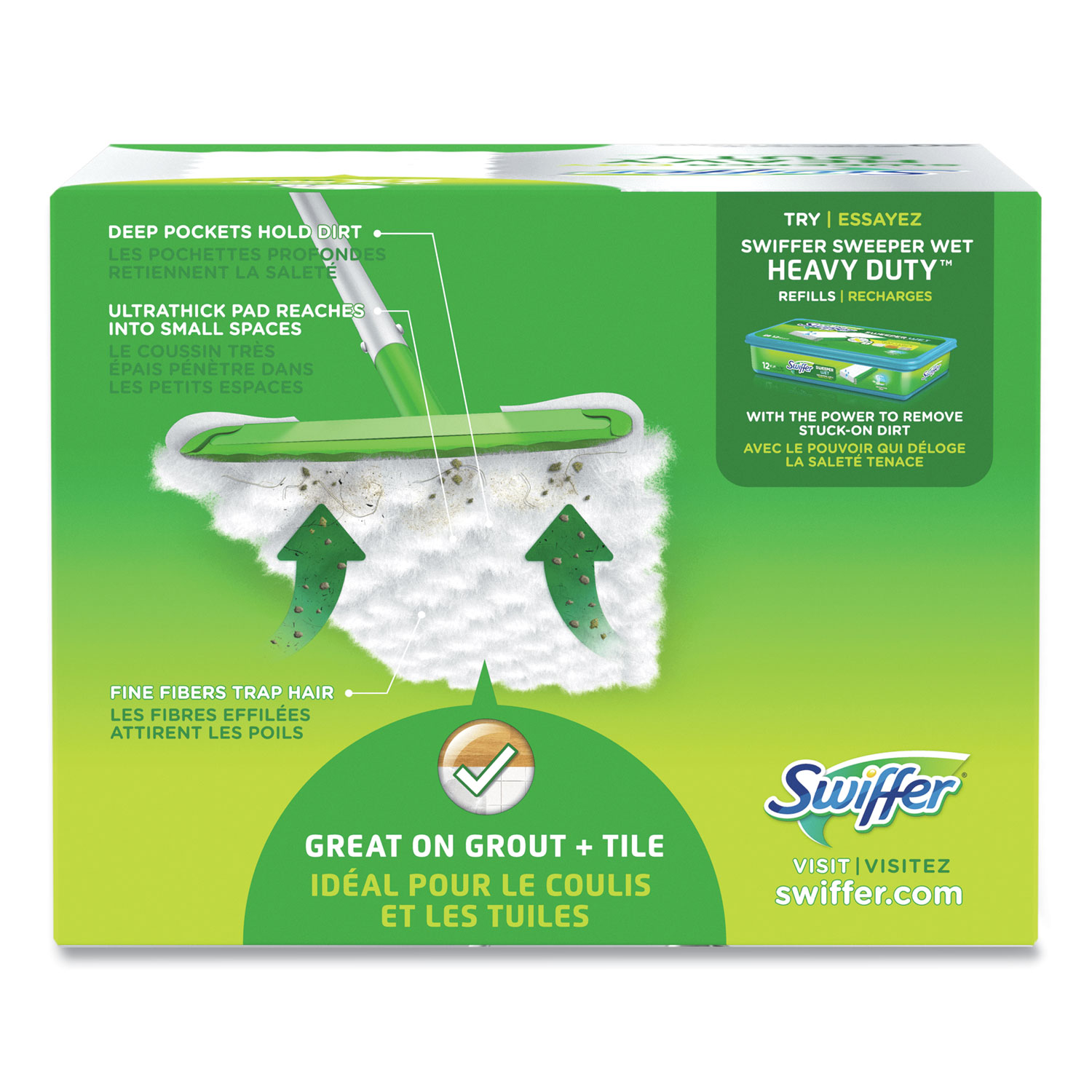 Swiffer® HeavyDuty Dry Refill Cloths, 10.3 x 7.8, White, 20/Pack, 4