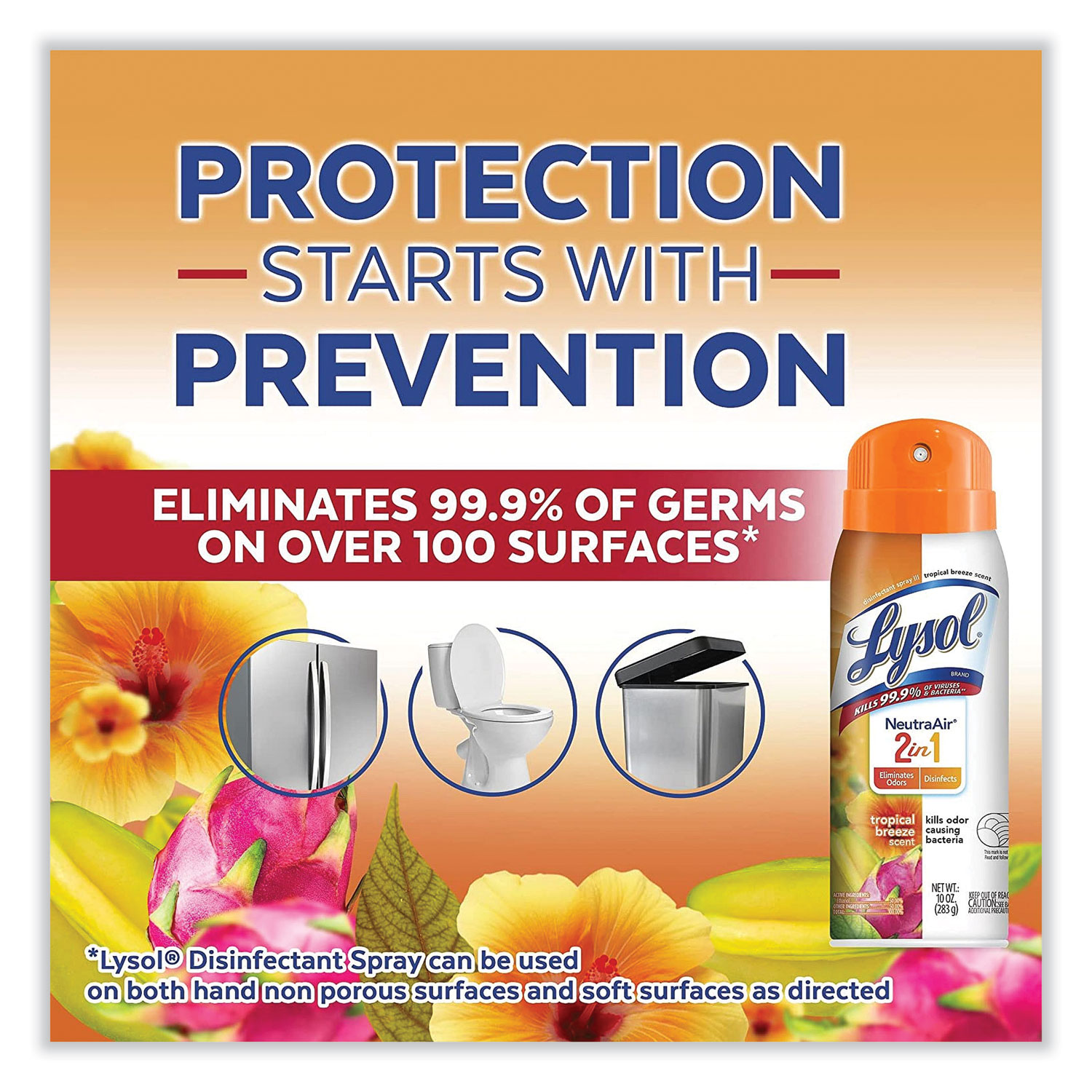 LYSOL® Neutra Air® 2 in 1 Disinfectant Spray III, Tropical Breeze, 10