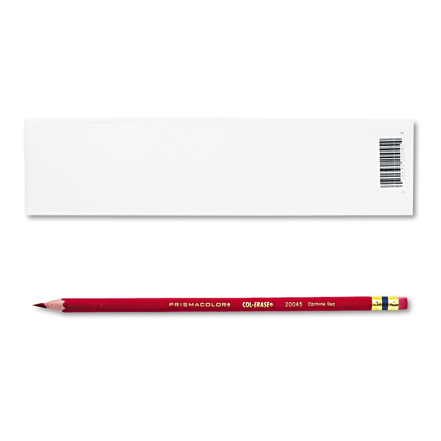 ColErase Pencil with Eraser, 0.7 mm, 2B, Carmine Red Lead, Carmine Red