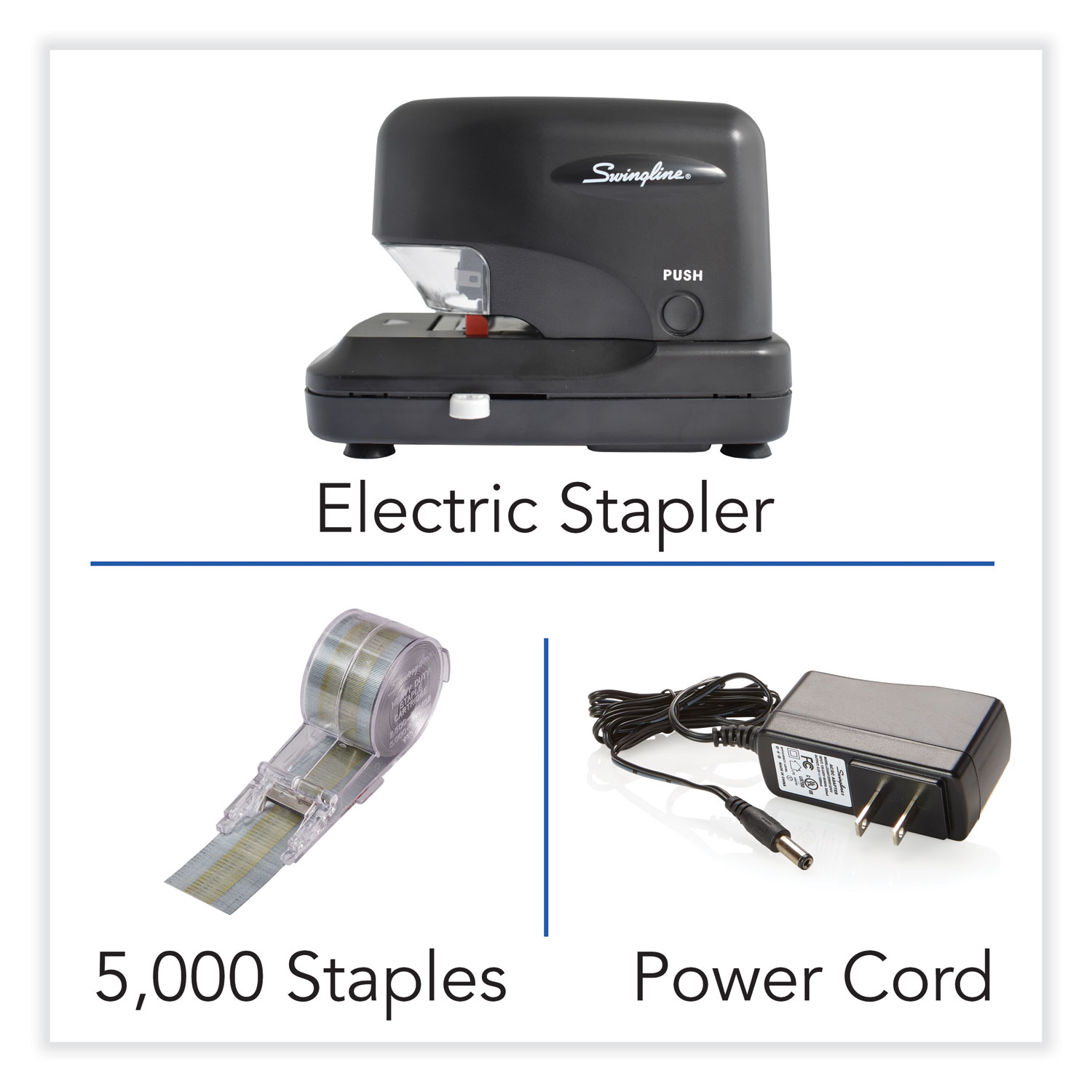 Swingline® HighVolume Electric Stapler, 30Sheet Capacity, Black