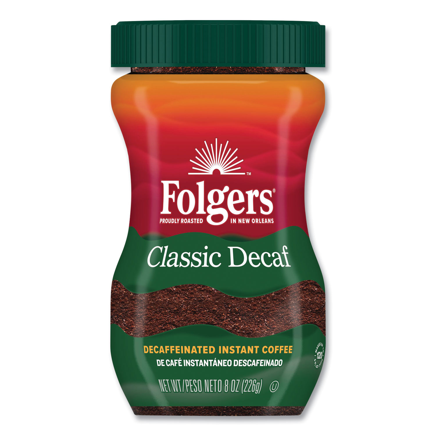 Folgers® Instant Coffee Crystals, Classic Decaf, 8 oz Allure