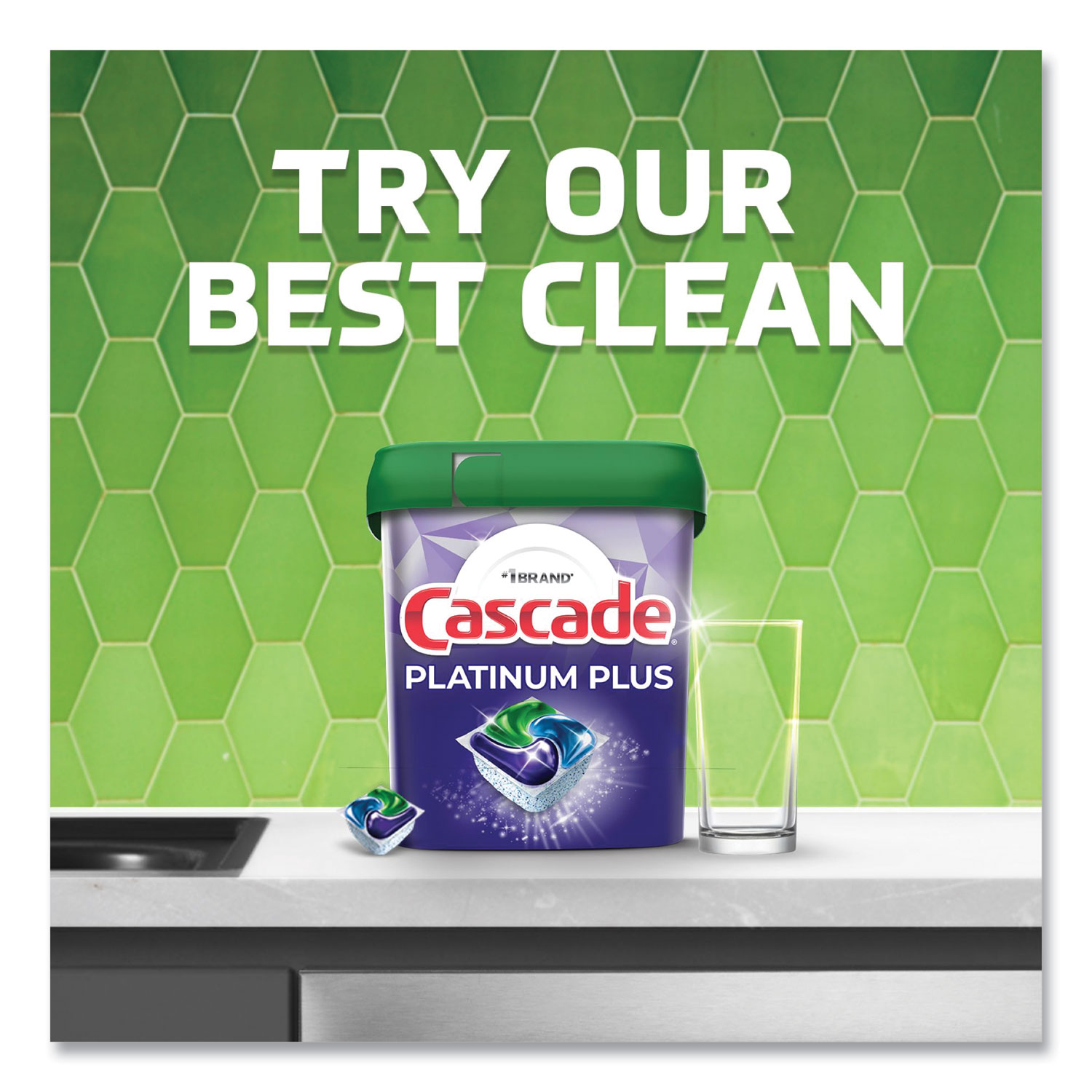 Cascade® Platinum Plus ActionPacs Dishwasher Detergent Pods, Fresh