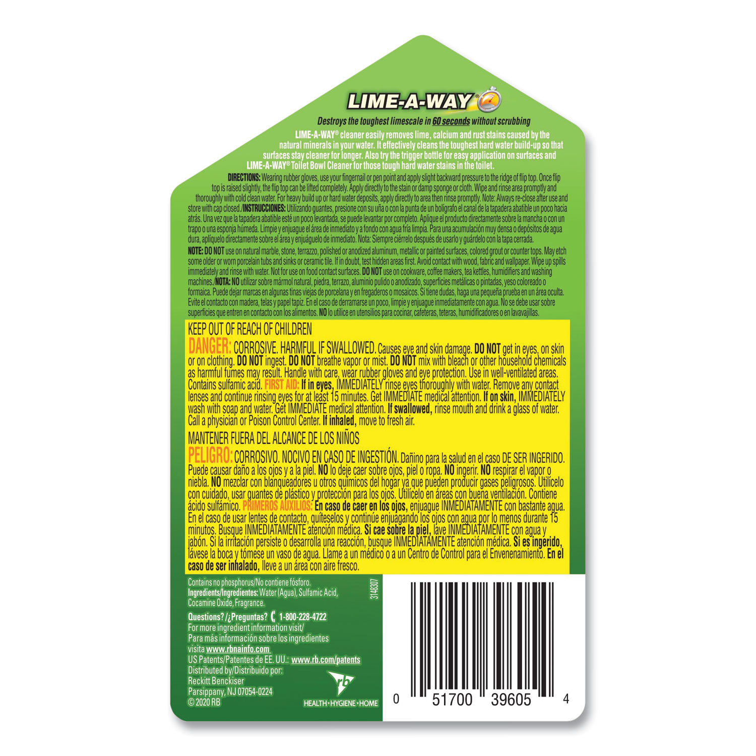 Lime, Calcium and Rust Remover, 28 oz Bottle