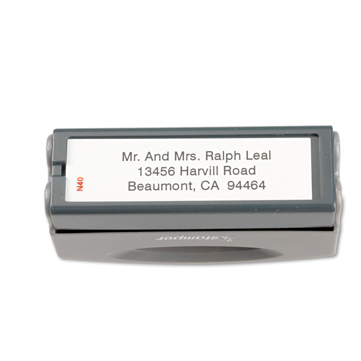 Xstamper® ECOGREEN N40 ECO Custom Message Stamp Zuma