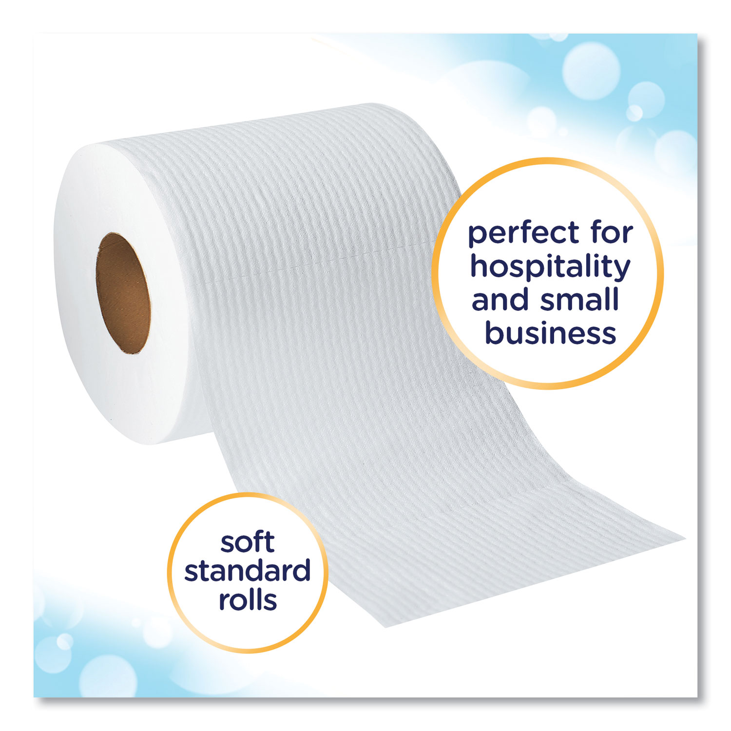 Clean Care Bathroom Tissue, Septic Safe, 1Ply, White, 170 Sheets/Roll