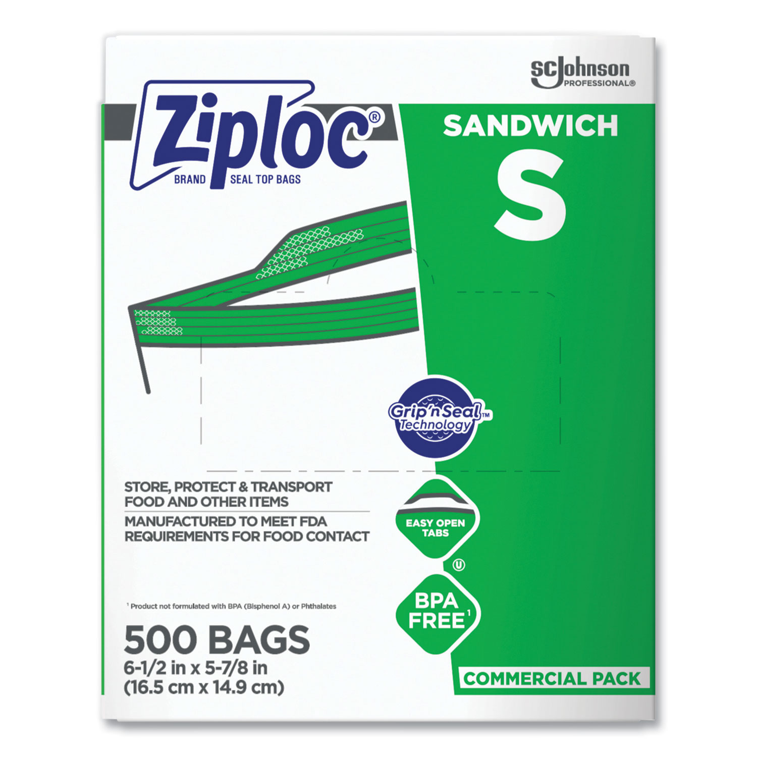 Resealable Sandwich Bags, 1.2 mil, 6.5" x 6", Clear, 500/Box myEliteProducts