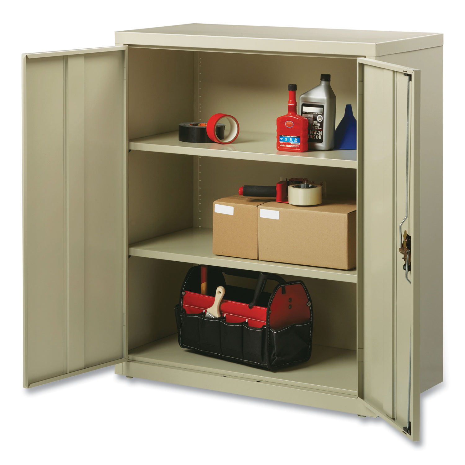 Fully Assembled Storage 3 Shelves, 36" x 18" x 42", Putty