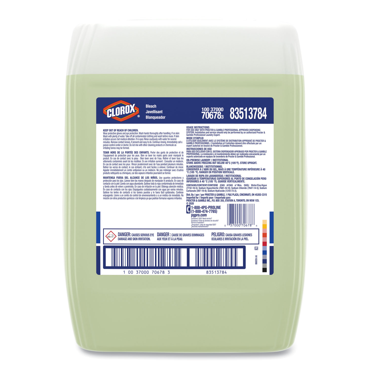Pro Line® Clorox® Bleach Laundry Additive 530 5 Gal. Montana Broom & Brush Supply