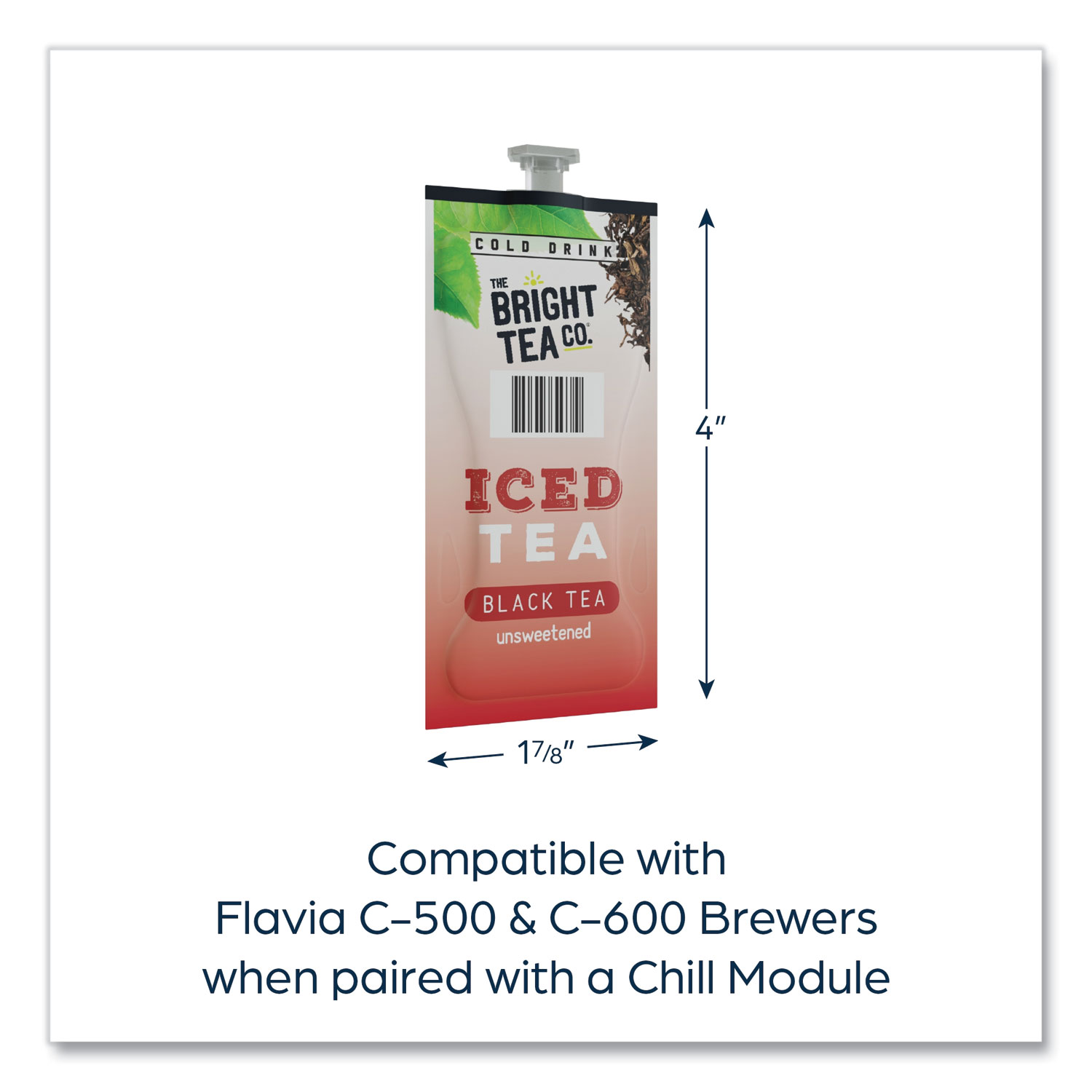 FLAVIA® The Bright Tea Co. Unsweetened Iced Black Tea Freshpack