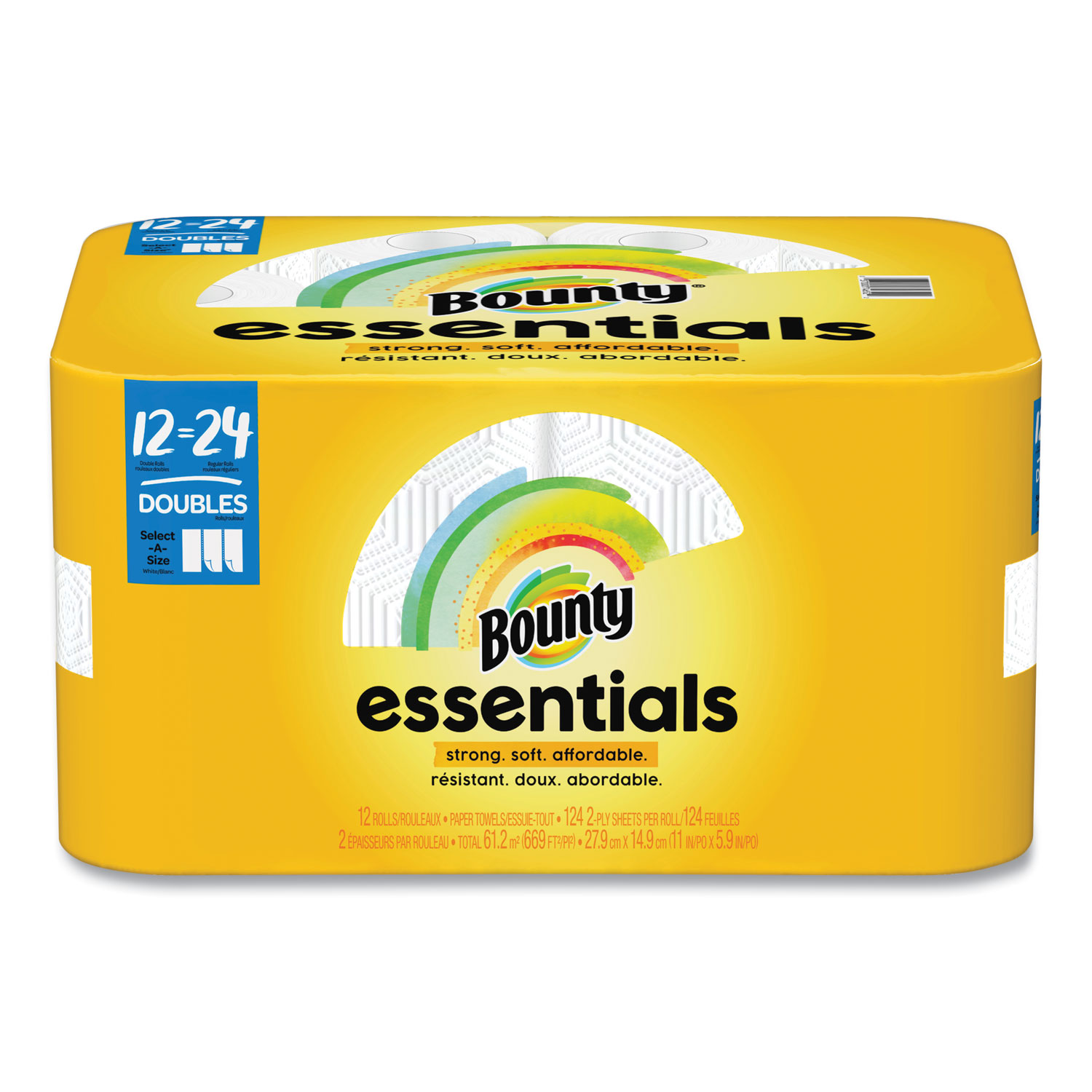 Essentials SelectASize Kitchen Roll Paper Towels, 2Ply, 124 Sheets