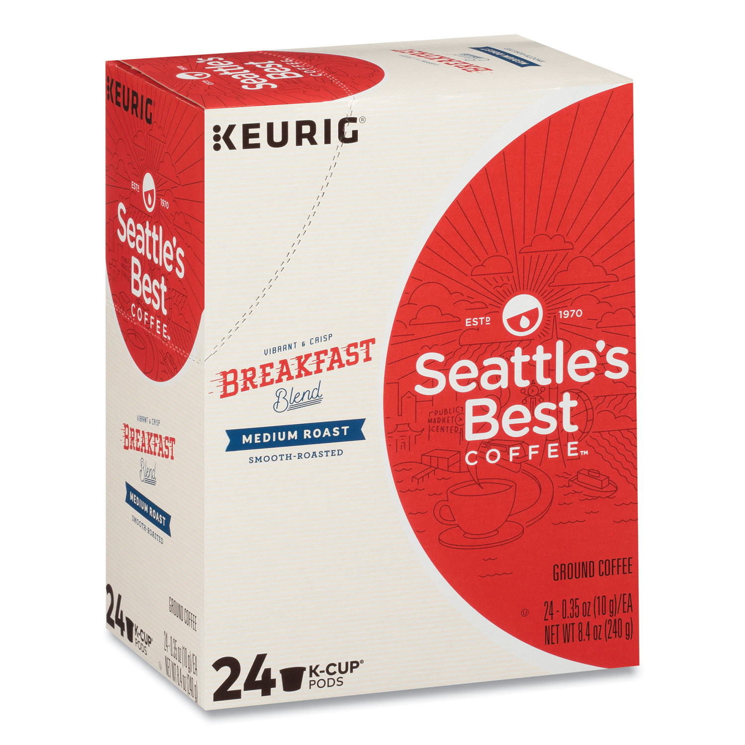 Seattle's Best™ Breakfast Blend Coffee KCups, 24/Box, 4/Carton ChemPak
