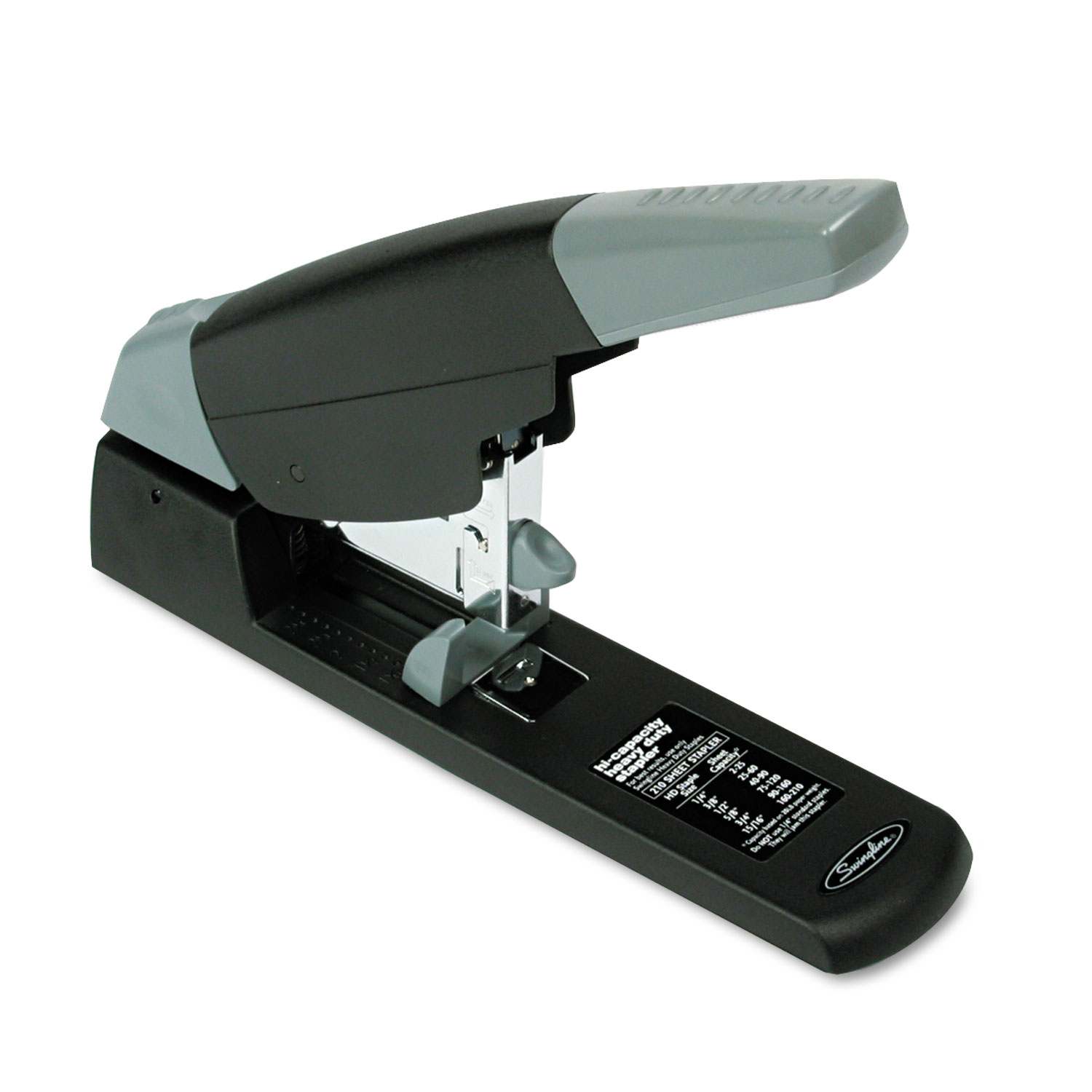 HighCapacity HeavyDuty Stapler, 210Sheet Capacity, Black Reparto