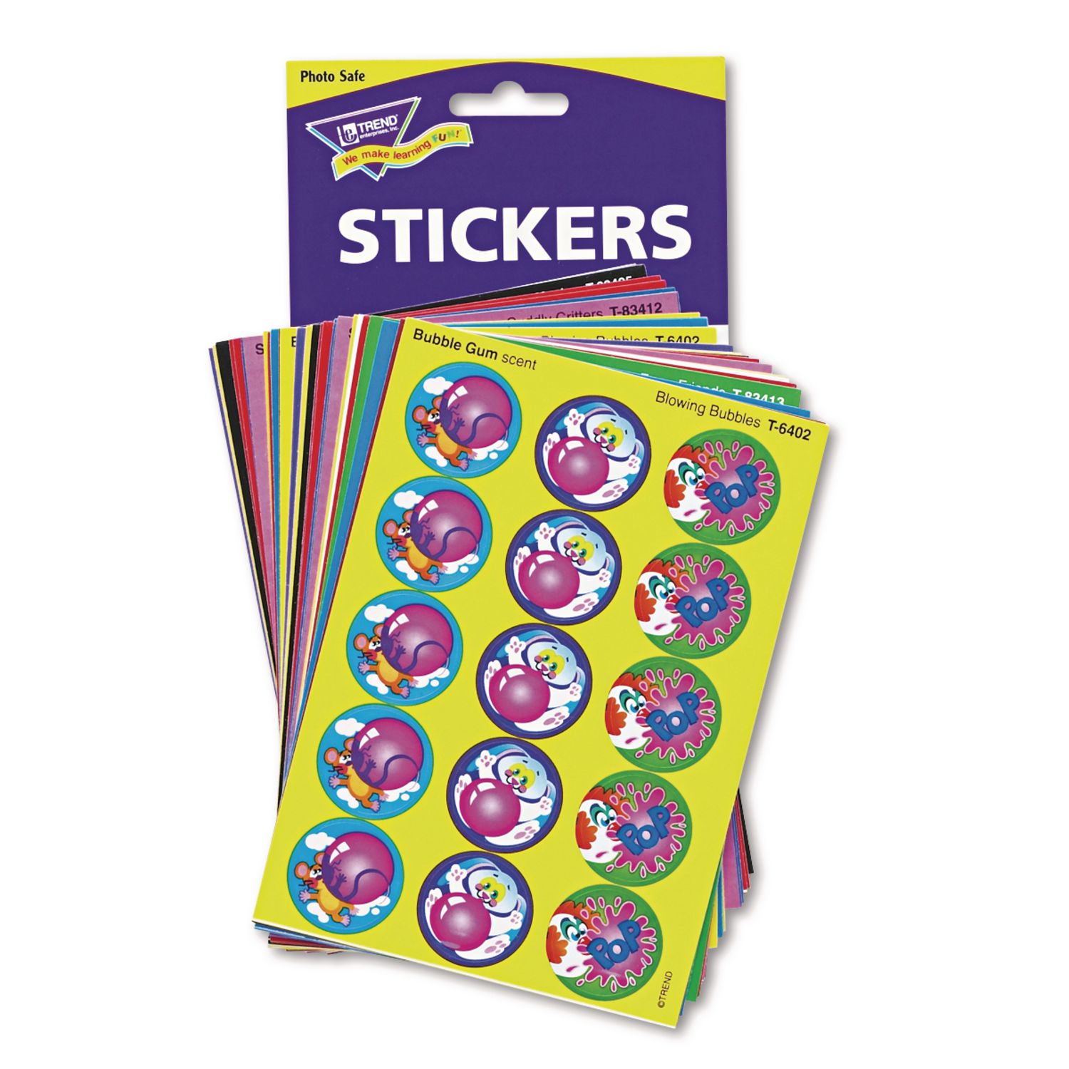TREND® Stinky Stickers Variety Pack, General Variety, Assorted Colors, 480/Pack Montana Broom
