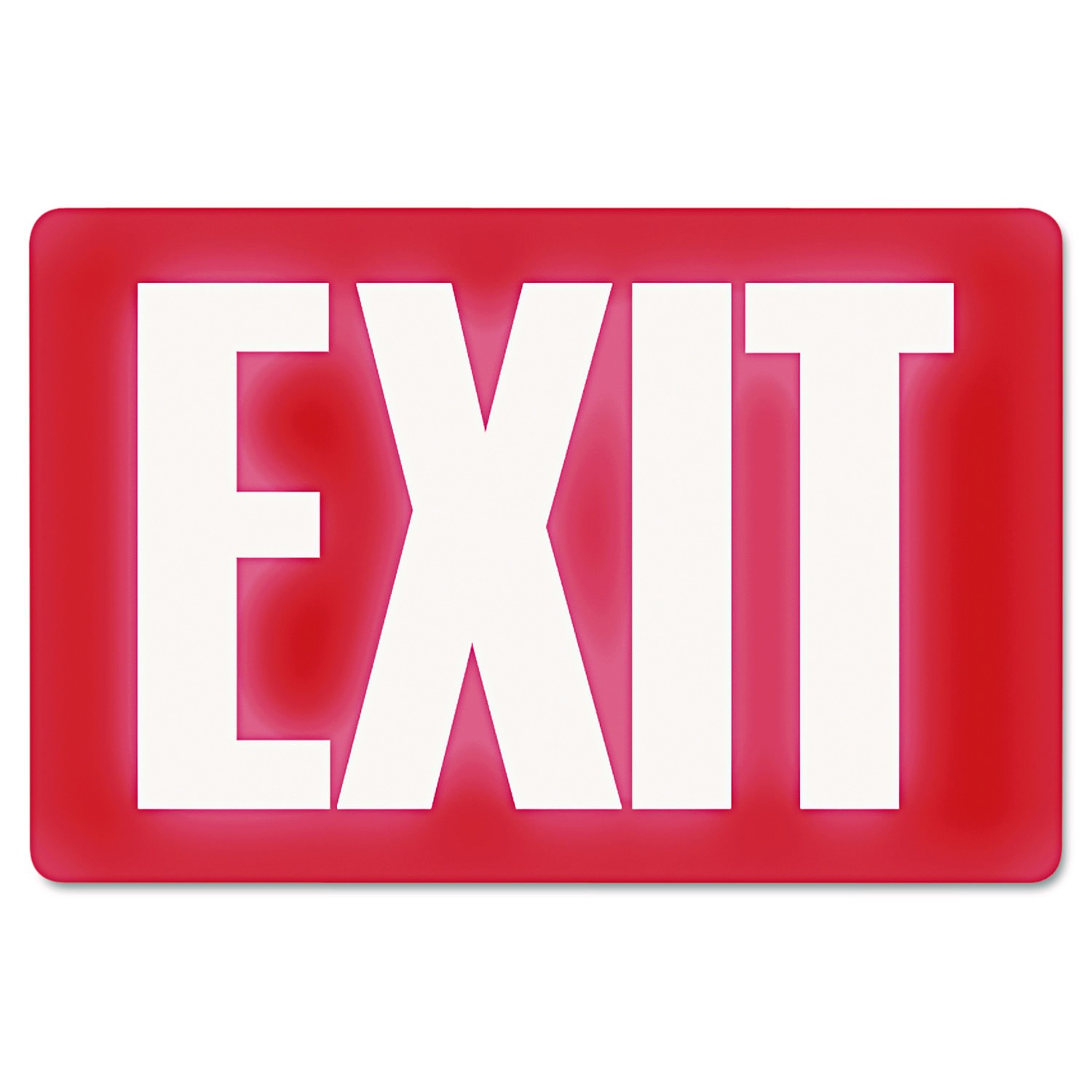 Glow In The Dark Sign, 8 x 12, Red Glow, Exit Zerbee