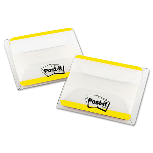 File Tabs, 2 x 1 1/2, Lined, Yellow, 50/Pack Office Supply King