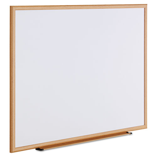 Universal Dry Erase Board, Melamine, 48 x 36, Oak Frame BuyDirect