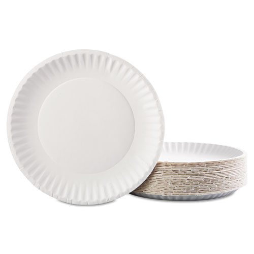 Paper Plates, 9" dia, White, 100/ Pack Plates AJM Packaging Corporation