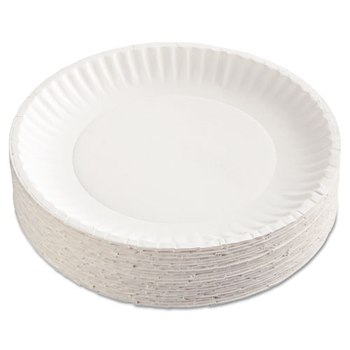 Paper Plates, 9" dia, White, 100/Pack Oak Cliff