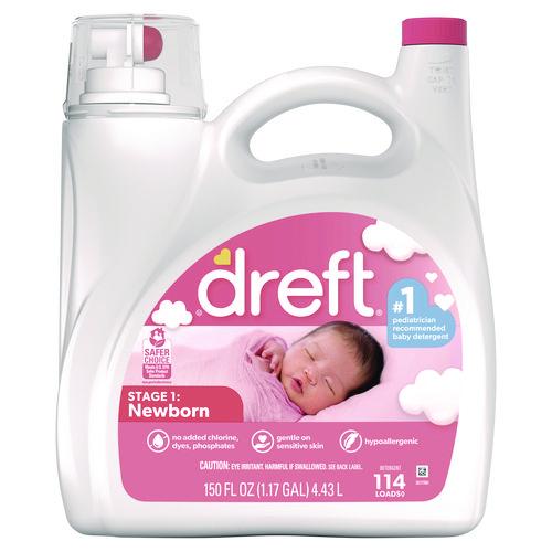 Dreft® Ultra Laundry Detergent, Baby Powder Scent, 150 oz Bottle, 4