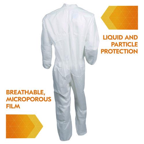 A40 Zipper Front Liquid and Particle Protection Coveralls, 3X Large