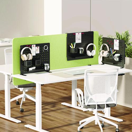 Pegboard Organizer, Three Compartments, 20.58 x 1 x 17, Black, Steel