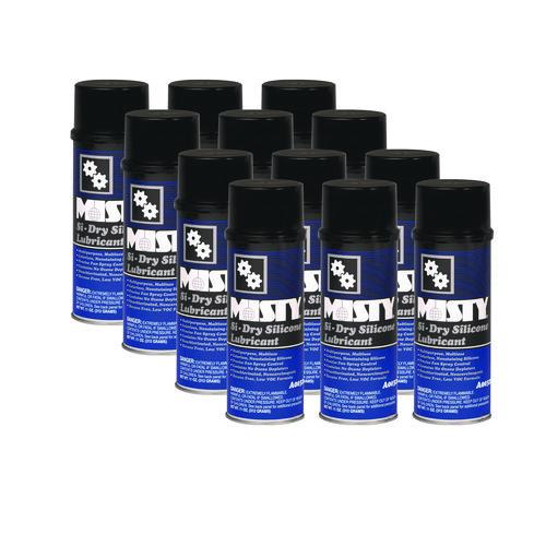 Misty® SiDry Silicone Spray Lubricant, 11 oz Aerosol Can, 12/Carton ; Abel Supply