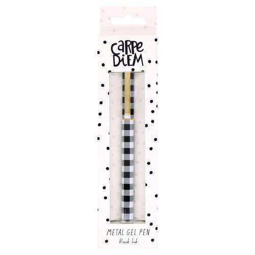 Carpe Diem All Metal Gel Pens Gel Pen, Stick, Medium 0.7 mm, Black Ink