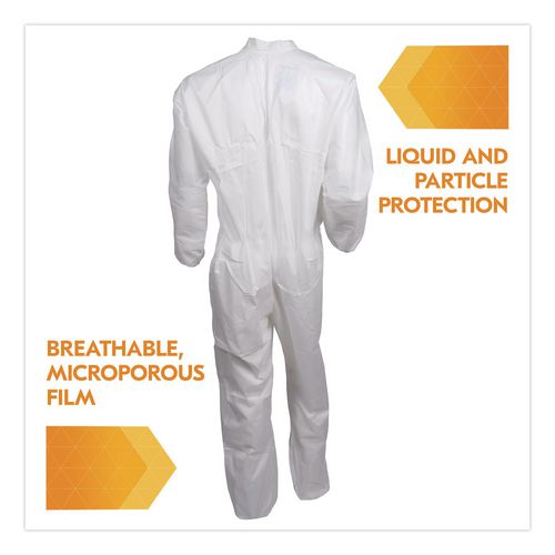 KGA35 Liquid and Particle Protection Coveralls, Elastic Wrist and