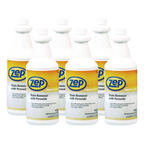 Zep Professional® Stain Remover with Peroxide, Quart Bottle, 6/Carton