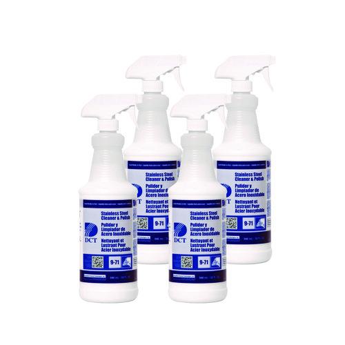 DCT Stainless Steel Cleaner and Polish RLQ, 32 oz Spray Bottle, 4/Carton ; NonStock Item